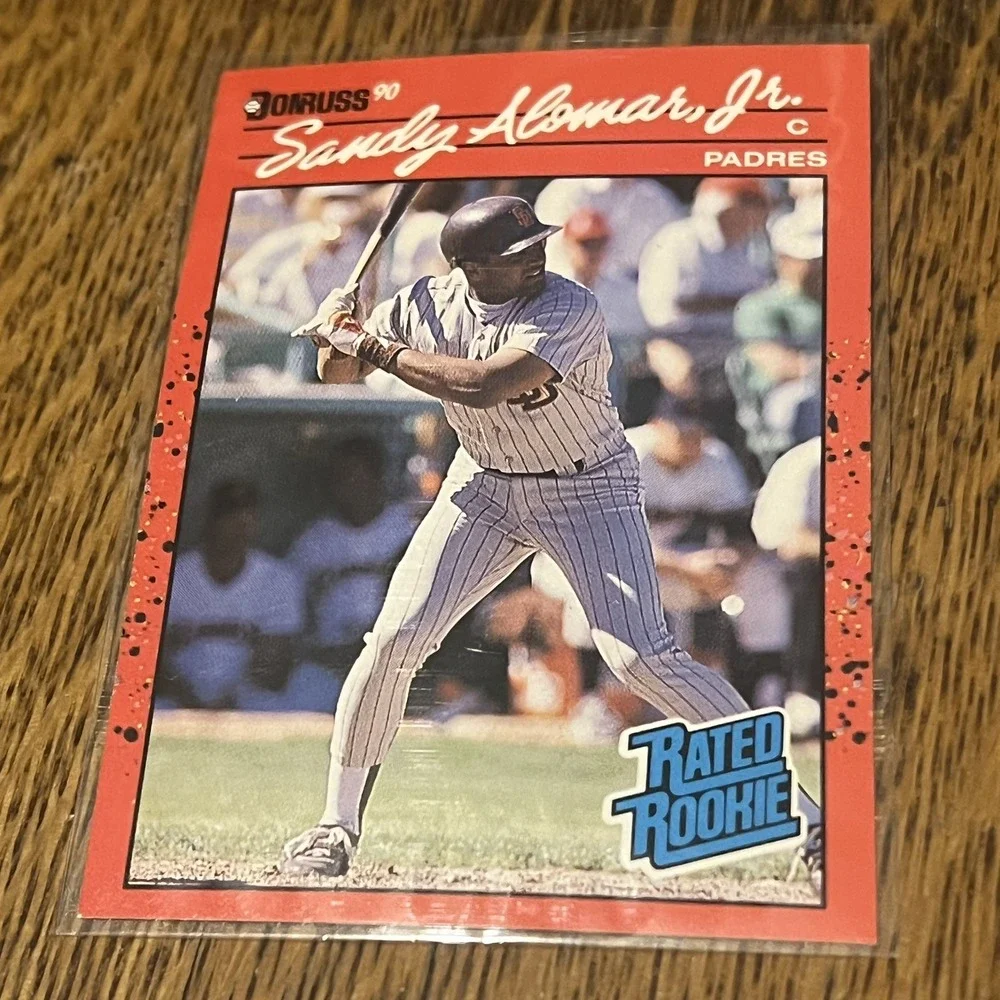 Vintage 1990 Donruss  #30 Sandy Alomar Jr Rated Rookie Error Card BB2